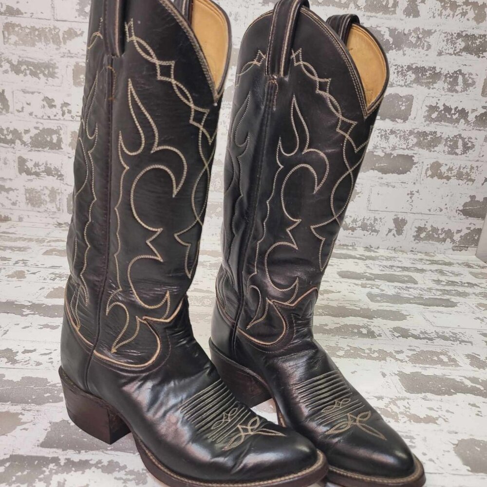 2485 Tony Lama Women's Black Western Boots Size 4